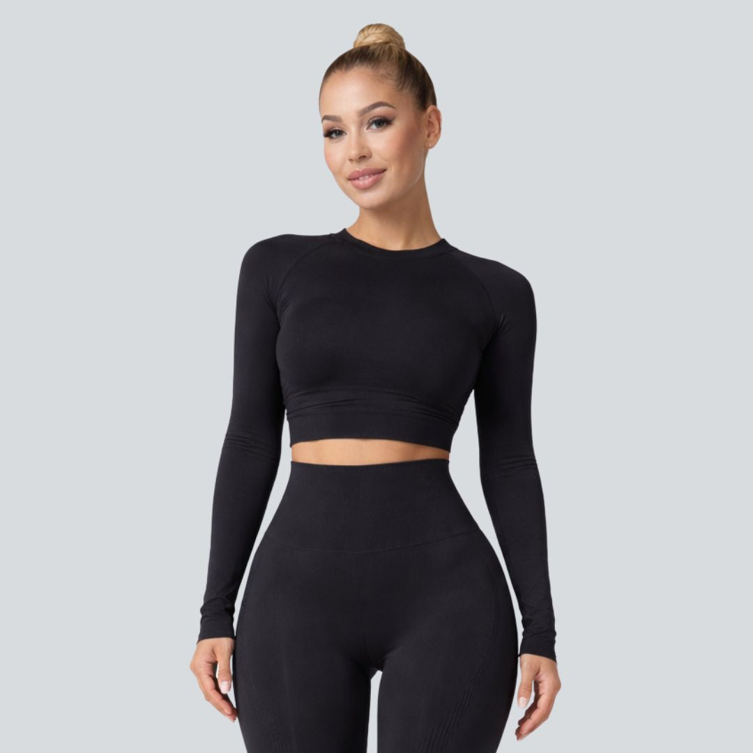 Longsleeve Oberteil Schwarz