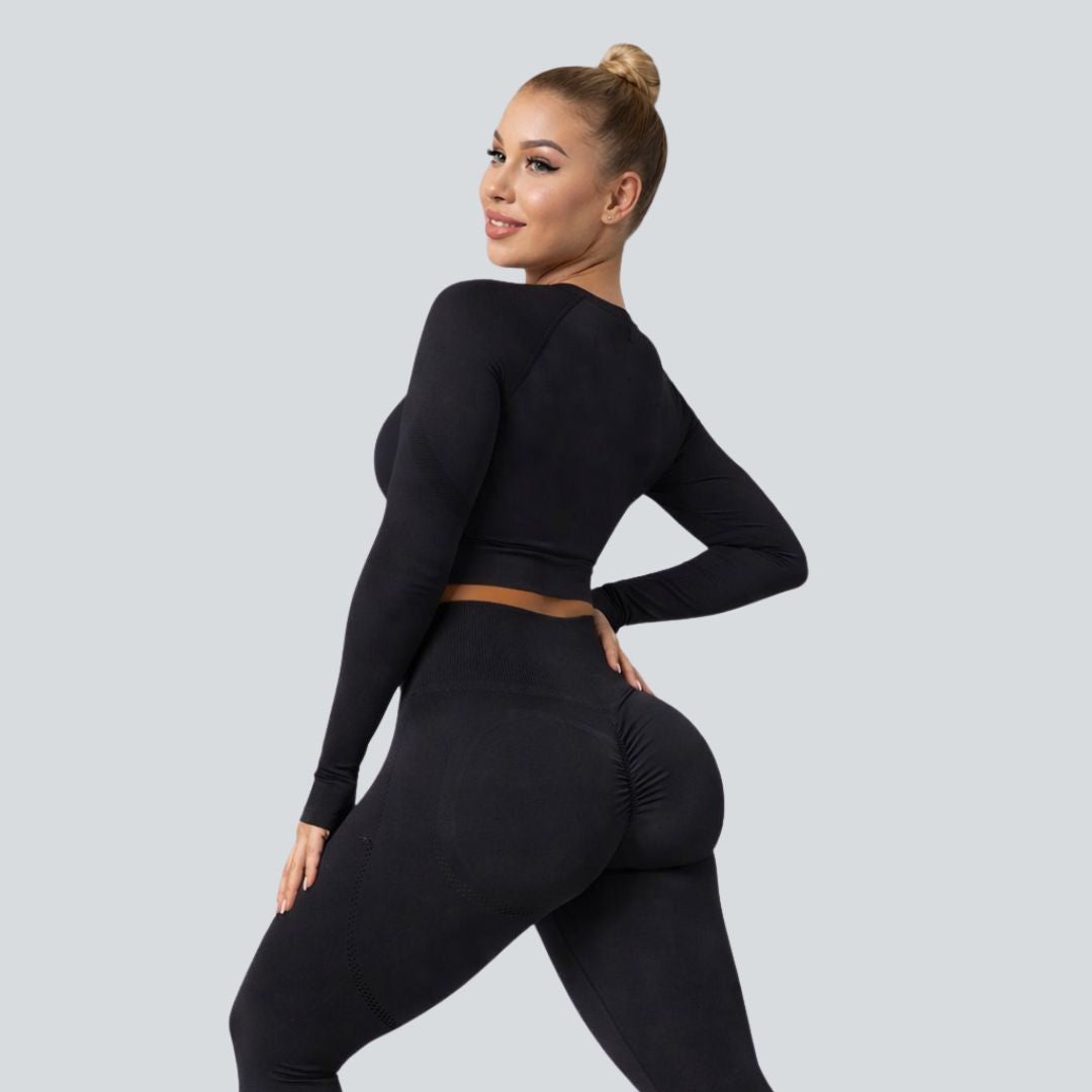 Longsleeve Oberteil Schwarz