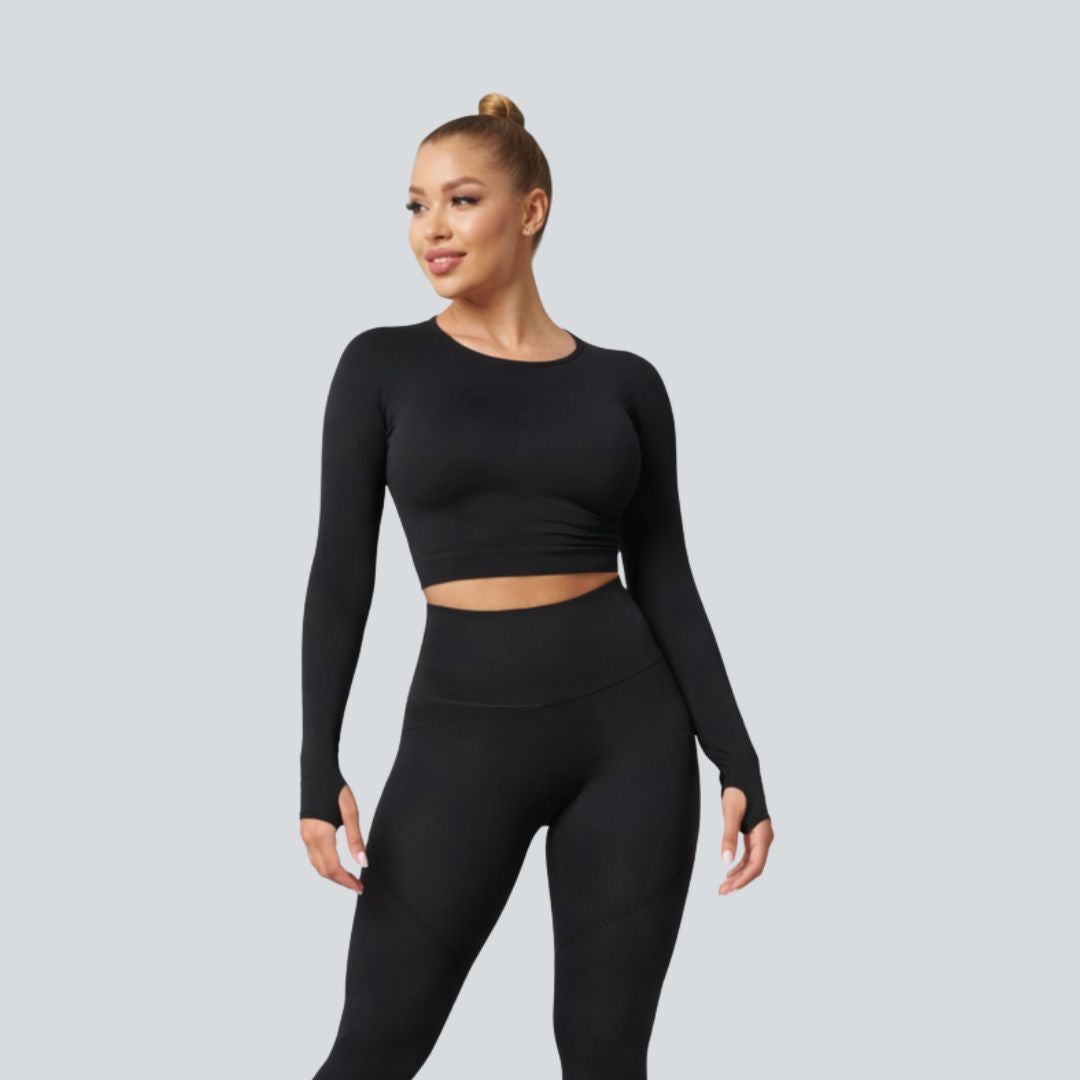 Longsleeve Oberteil Schwarz