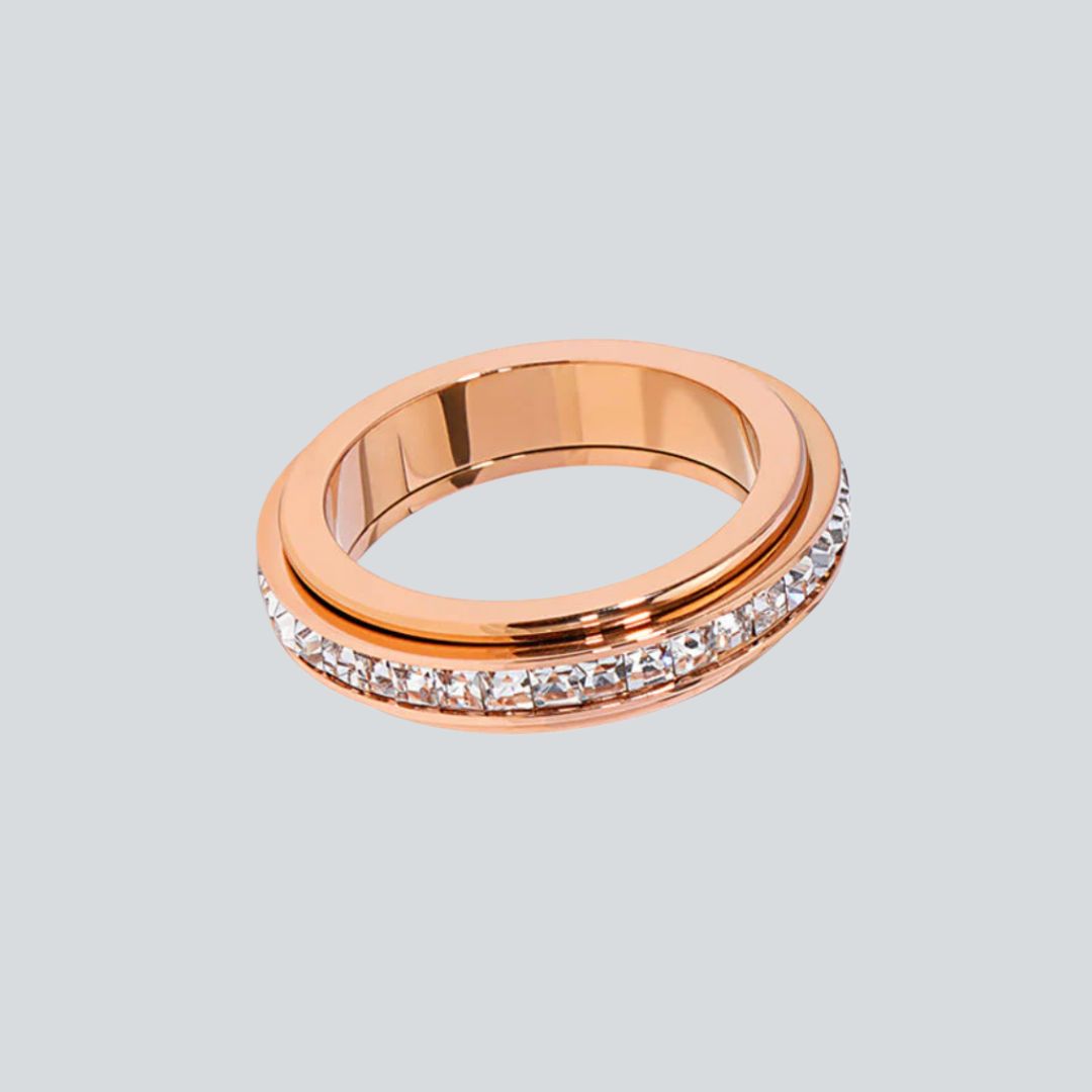 Anti Stress Ring mit Zirkonia Steinen