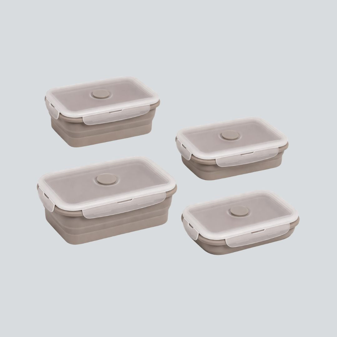 4er Set faltbare Lunchboxen (1200ML / 800ML / 540ML / 350ML)