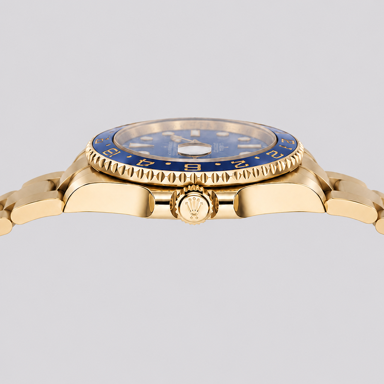 Rolex Submariner Date, blaues Ziffernblatt Gelbgold 41MM