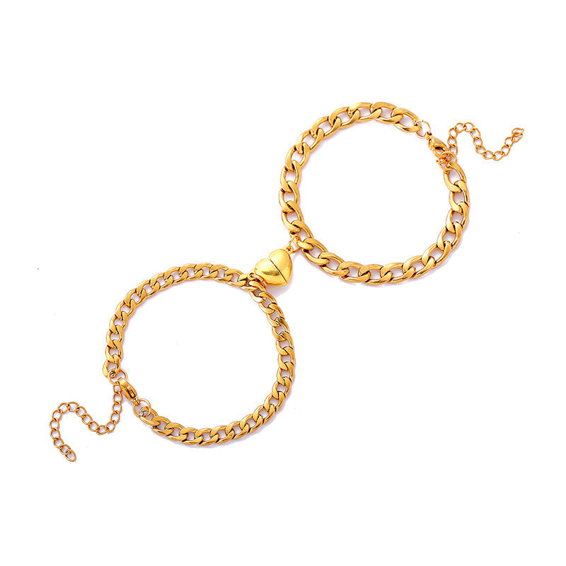 BOND-VIBE Armband - Magnetisches Herz Set