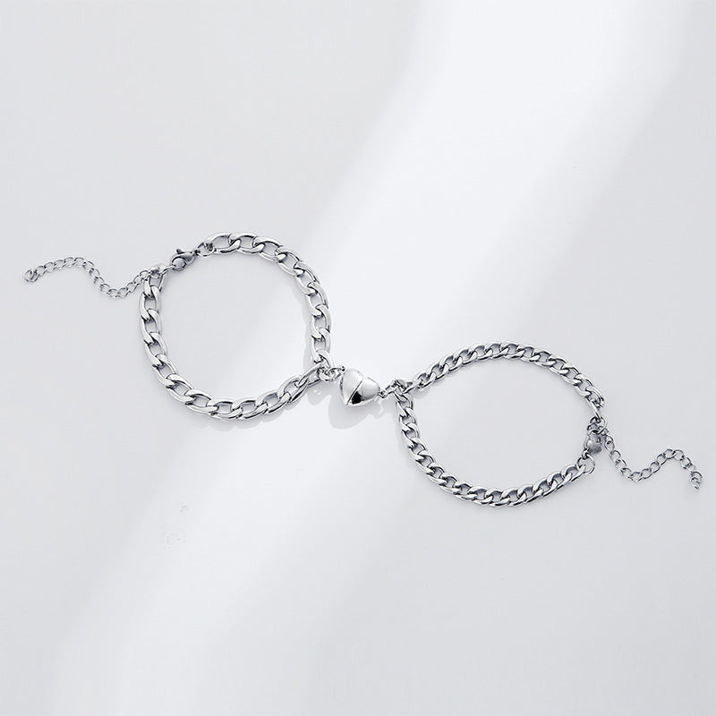 BOND-VIBE Armband - Magnetisches Herz Set